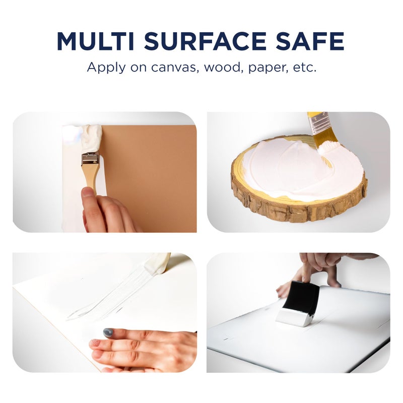 BLUEBIRD Studio Acrylic Gesso - Liquid Gesso Primer for Arylic Painting, Surface Prep Medium (White, 16.9 Fl Oz) - Image 5